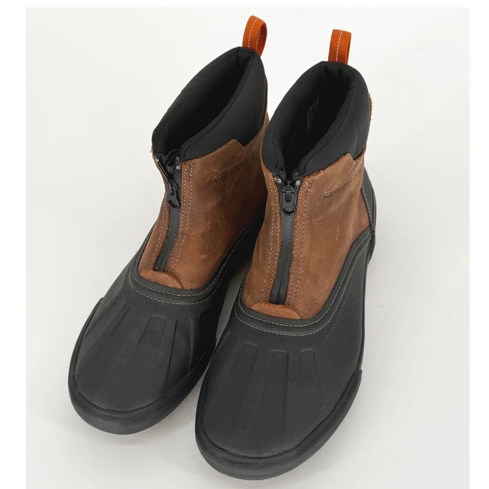 Clarks Bowbury Zip  Brown Black Leather Rubber Duck Boots 13‎ Gorpcore 99-16